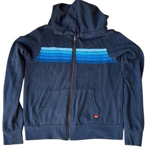 Aviator Nation five stripe hoodie, dark grey Small